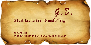 Glattstein Demény névjegykártya
